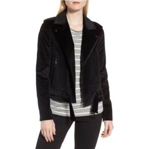 Nordstrom Signature Velvet Moto Jacket